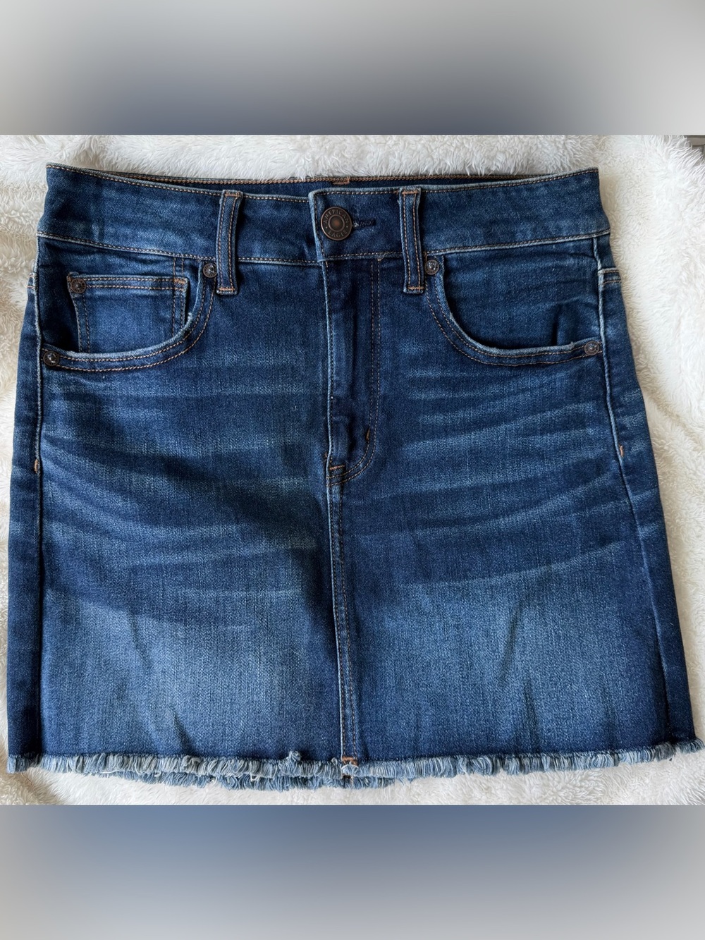 American Eagle Outfitters Dark Blue Denim Mini Skirt